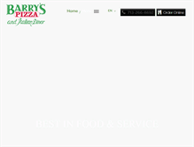 Tablet Screenshot of barryspizza.com